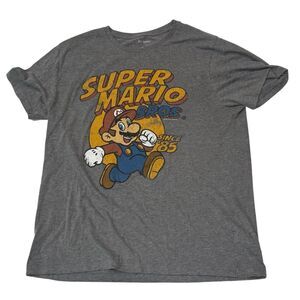 Old Navy Super Mario Bros. T Shirt Mens L Gray Short Sleeve Video Game